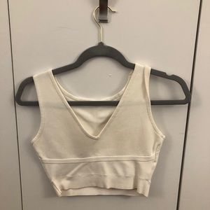 Ivory bandage cropped top - BCBG